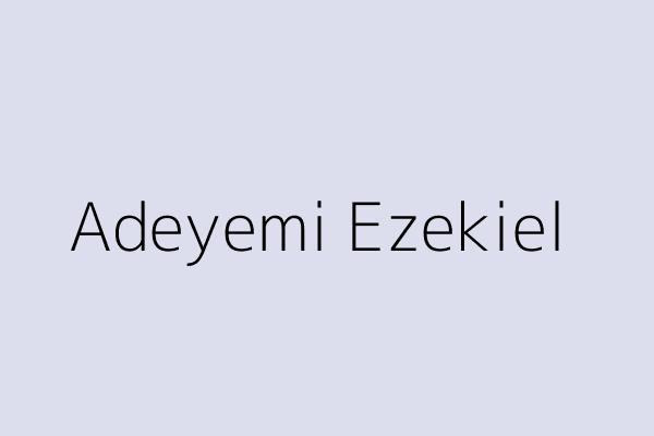 Adeyemi Ezekiel